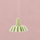 Lampe design suspendue en céramique rayée - Budin Viadurini