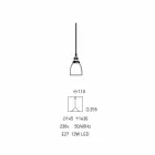 Lampe suspendue design en métal et verre transparent Made in Italy - Clizia Viadurini