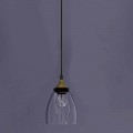 Lampe suspendue design en métal et verre transparent Made in Italy - Clizia