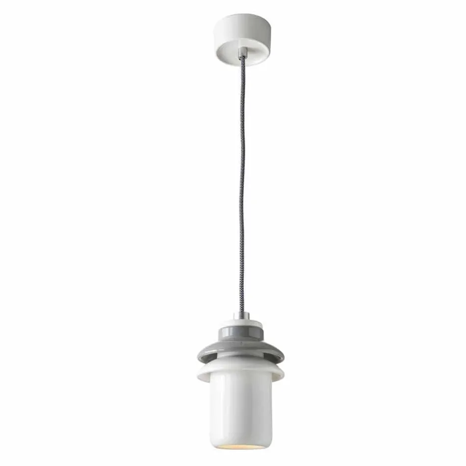 Lampe à suspension de design moderne en céramique fabriquée en Italie, Asie Viadurini
