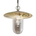 Lampe Suspendue d'Extérieur en Aluminium Décor de Fleurs Peintes à la Main - Gênes