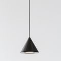 Lampe Suspendue Cône en Fil d'Aluminium Noir Petit Design Minimal - Mercado