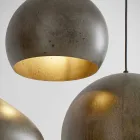 Lampe à suspension en acier diamètre 300 ou 400 mm - Materia Aldo Bernardi Viadurini