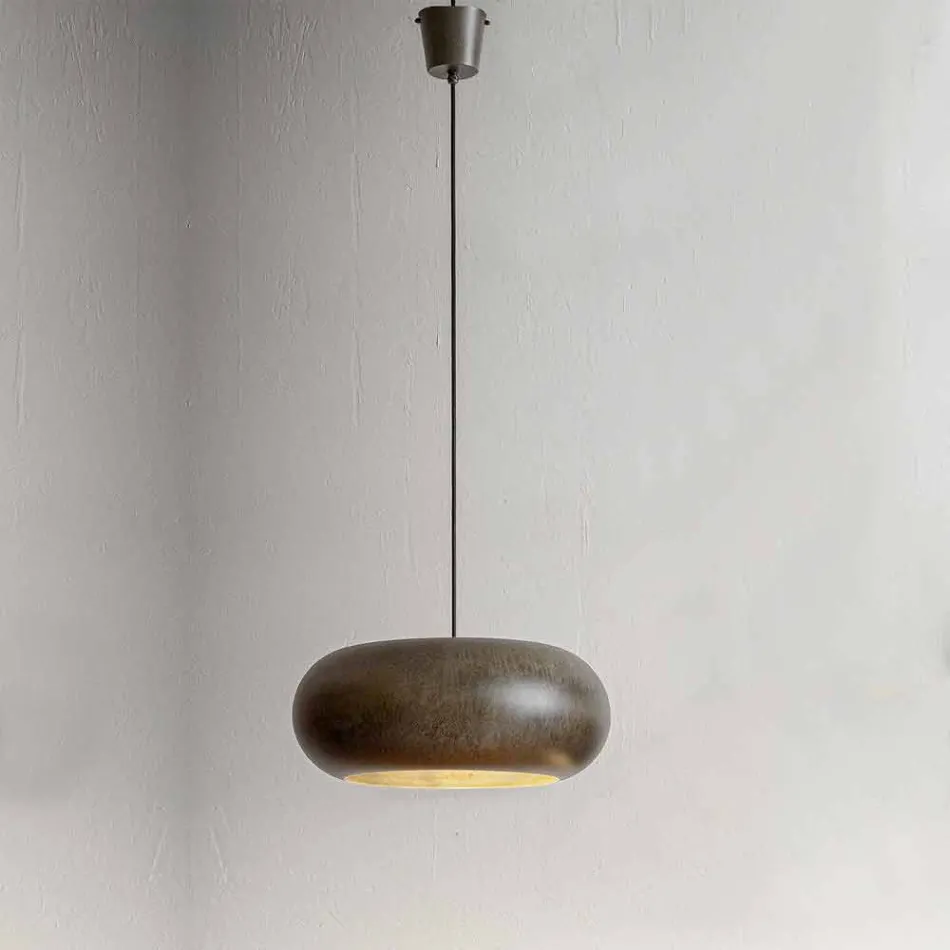 Lampe à suspension en acier diamètre 500 mm - Materia Aldo Bernardi Viadurini