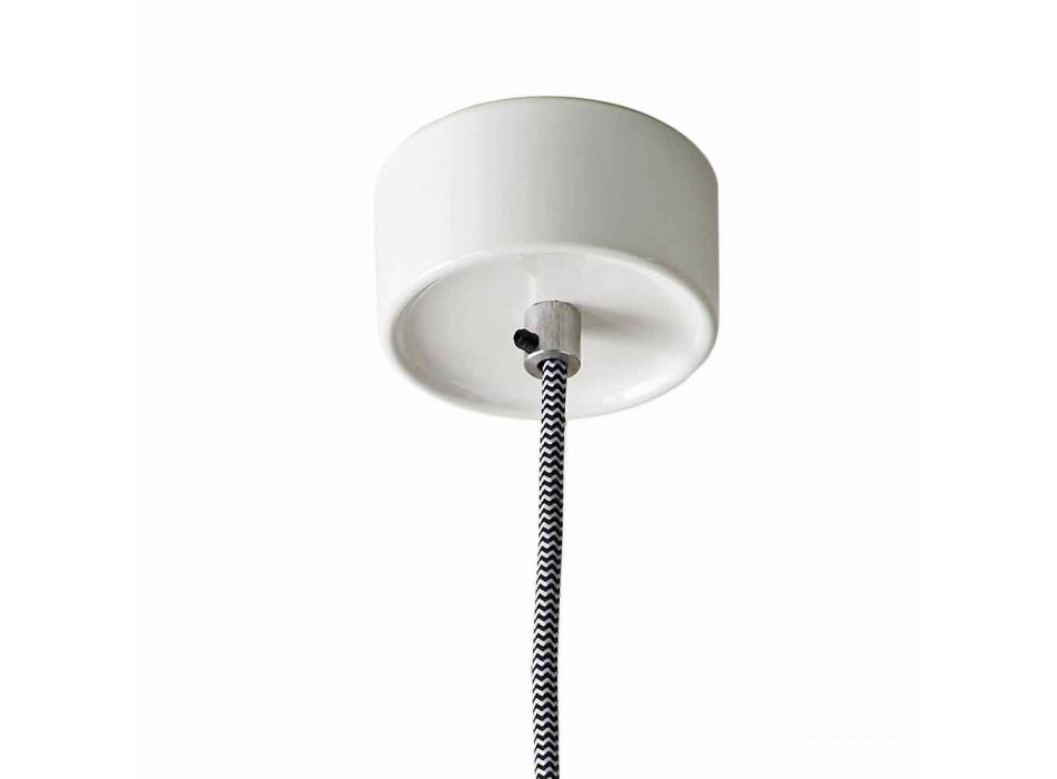 Lampe à suspension en céramique et aluminium moderne fabriqué en Italie, Asie Viadurini