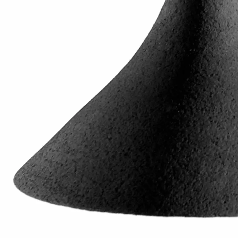 Lampe suspendue en grès anthracite et intérieur blanc design moderne - Edmondo Viadurini