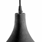 Lampe suspendue en grès anthracite et intérieur blanc design moderne - Edmondo Viadurini