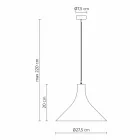 Lampe suspendue en grès anthracite et intérieur blanc design moderne - Edmondo Viadurini