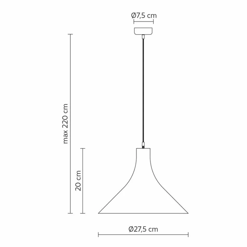 Lampe suspendue en grès anthracite et intérieur blanc design moderne - Edmondo Viadurini
