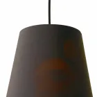 Lampe suspendue en lin anthracite avec impression de design interne 2 tailles - Bramosia Viadurini