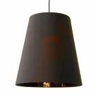 Lampe suspendue en lin anthracite avec impression de design interne 2 tailles - Bramosia Viadurini