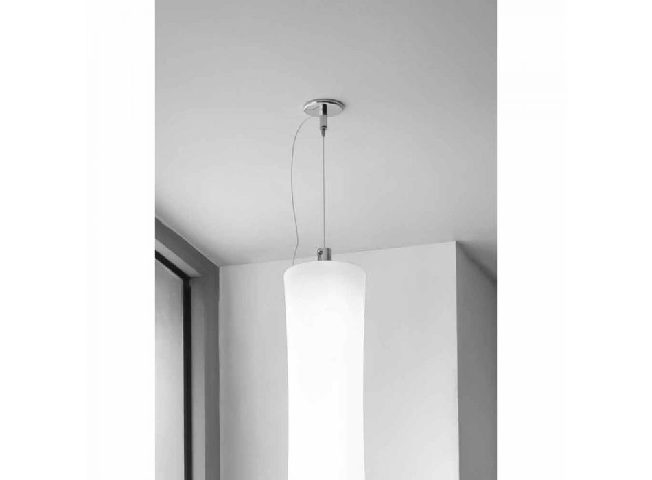 Lampe Suspendue en Polyéthylène Blanc et Métal Made in Italy - Asturias Viadurini