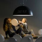 Suspension en résine In-es.artdesign Half Moon Modern tableau noir Viadurini