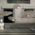 Lampe Suspendue en Technopolymère Design Blanc ou Or 2 Dimensions - Cathédrale Viadurini