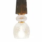 Lampe Suspendue en Verre de Murano avec Câble en Tissu Made in Italy - Missi Viadurini