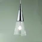 Lampe Suspendue en Verre Soufflé avec Structure Métallique - Trentino Viadurini