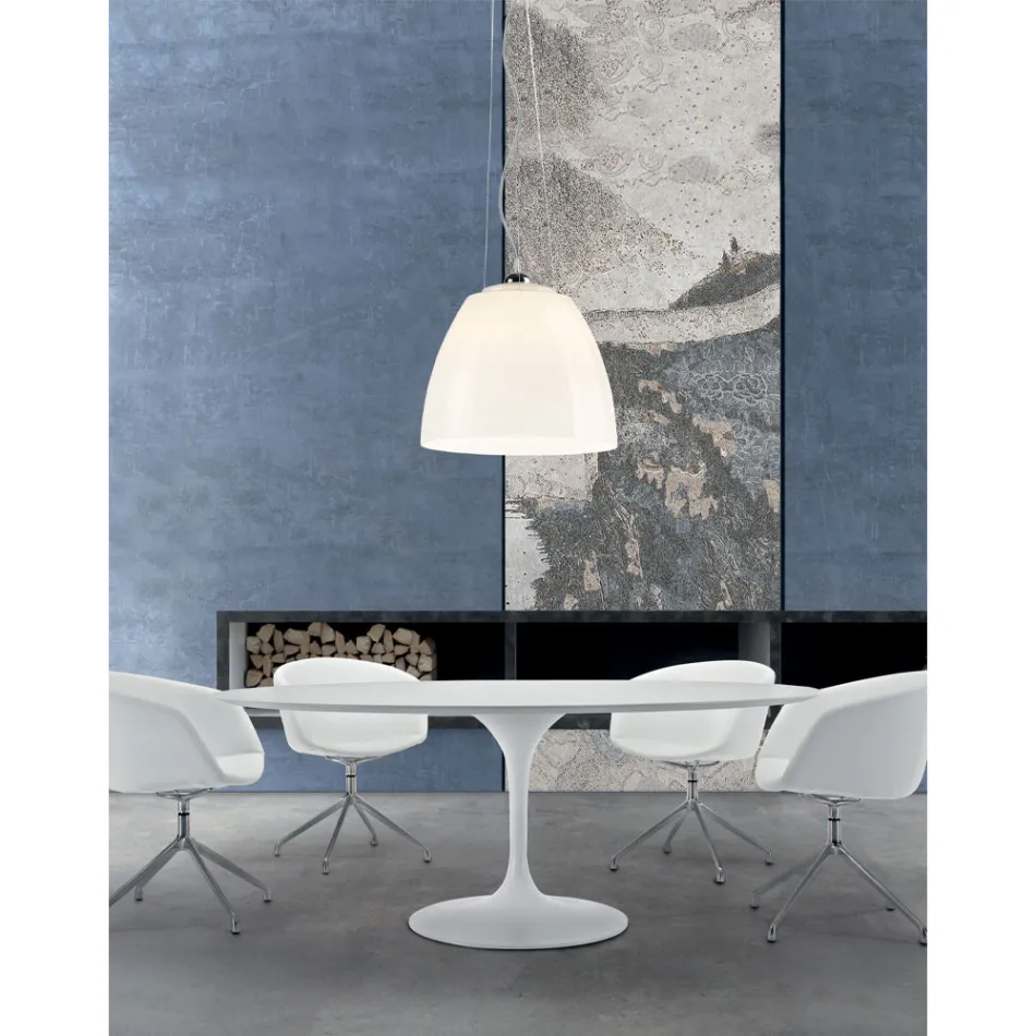 Lampe suspendue en verre vénitien soufflé à la main - Flora Viadurini