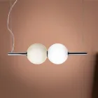 Lampe à Suspension en Verre Vénitien Soufflé à la Main - Jupiter Viadurini