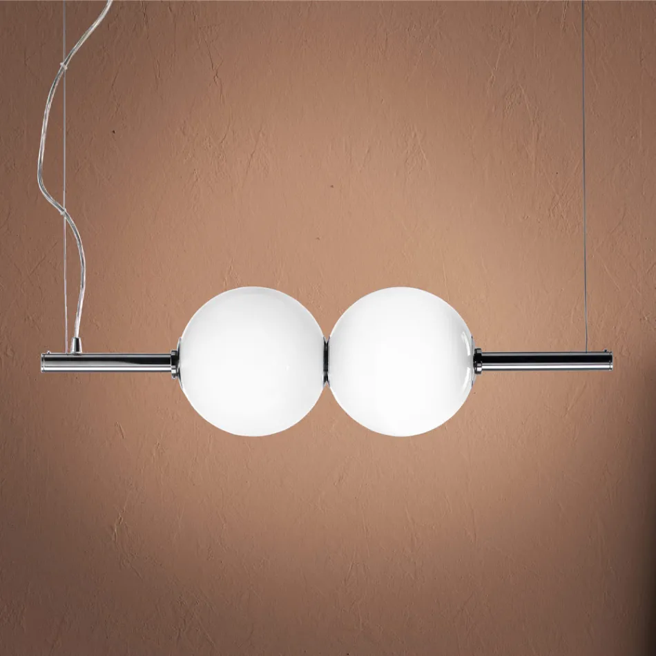 Lampe à Suspension en Verre Vénitien Soufflé à la Main - Jupiter Viadurini