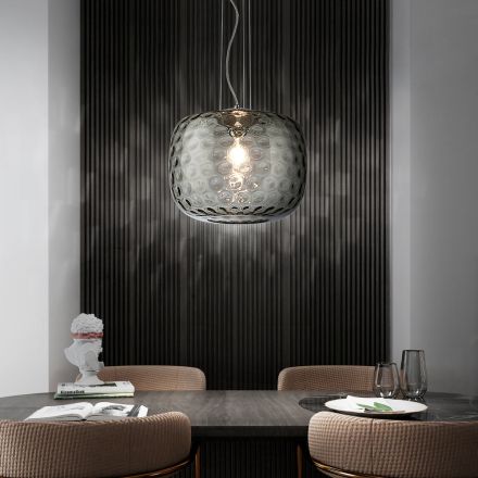 Lampe à suspension en verre soufflé vénitien artisanale - Cloe Balloton Viadurini