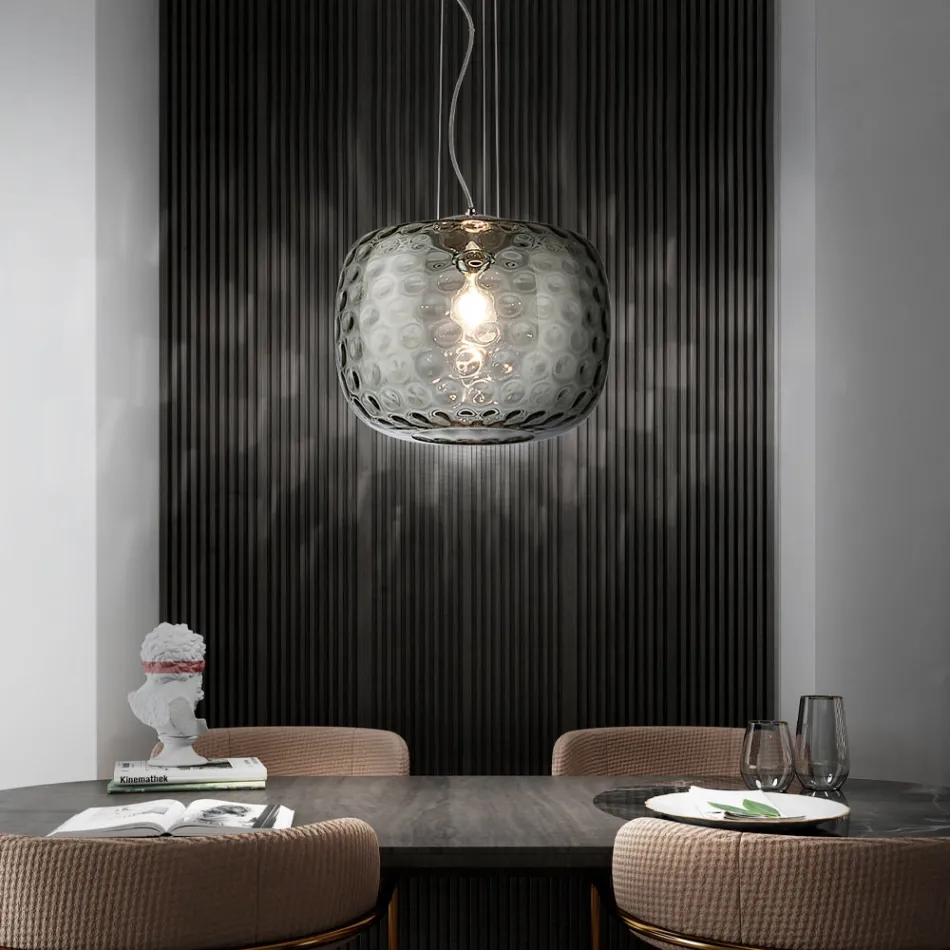 Lampe à suspension en verre soufflé vénitien artisanale - Cloe Balloton Viadurini