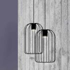 Lampe suspendue moderne avec structure en fil métallique fabriquée en Italie - Cage Viadurini