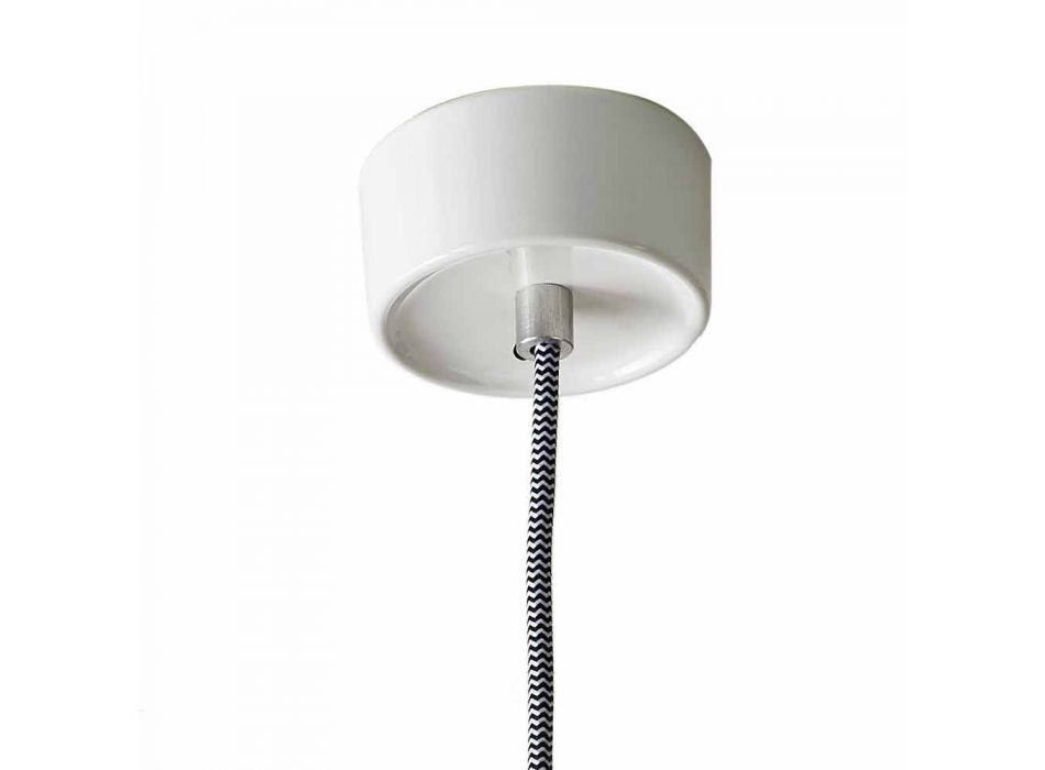 Lampe à suspension moderne en céramique et aluminium fabriqué en Italie, Asie Viadurini