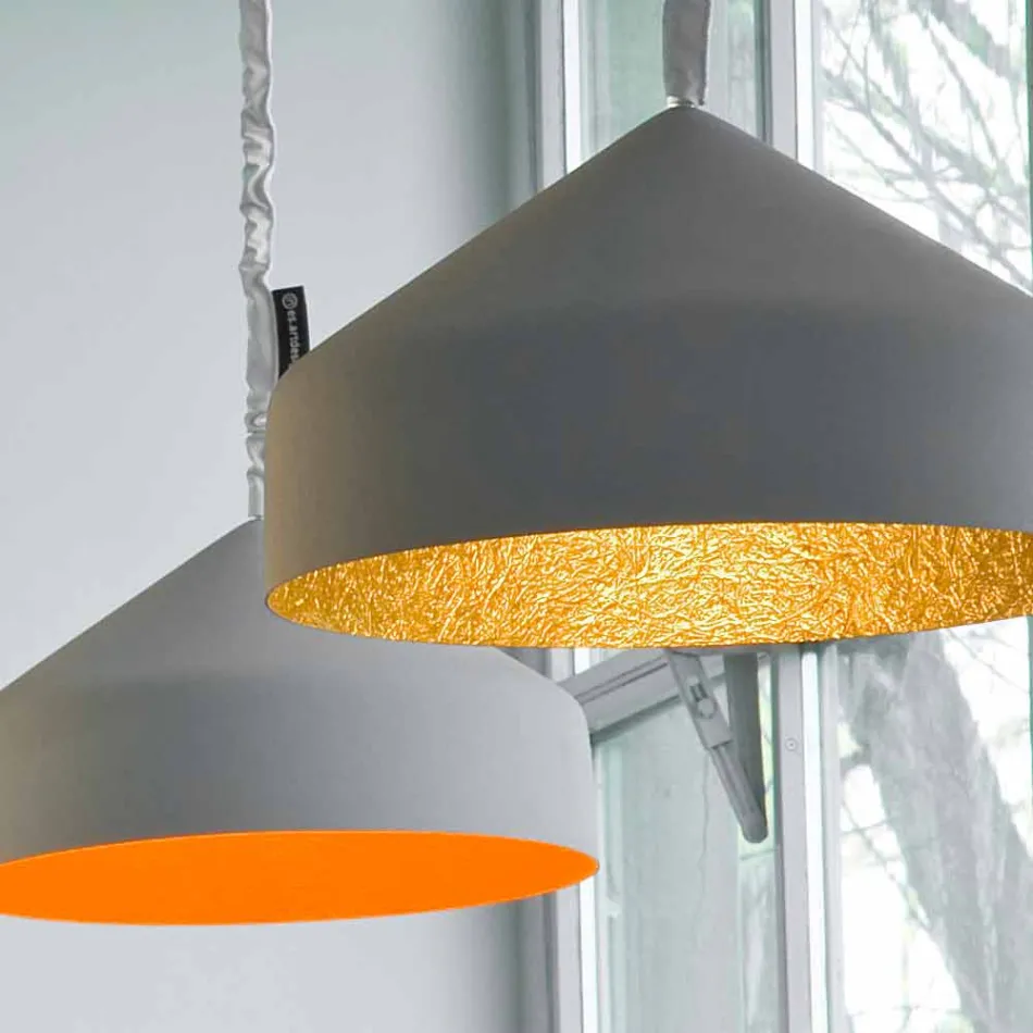 Lampe suspension contemporaine In-es.artdesign Cyrcus Painted cement Viadurini