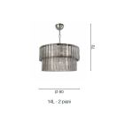 Lampe à Suspension Moderne en Verre de Luxe Fabriqué à la Main en Italie - Valadier Viadurini