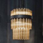 Lampe à Suspension Moderne en Verre Soufflé de Luxe Made in Italy - Maesta Viadurini