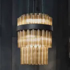 Lampe à Suspension Moderne en Verre Soufflé de Luxe Made in Italy - Maesta Viadurini
