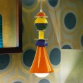Lampe suspendue multicolore moderne Slide Otello Hanging, fabriquée en Italie