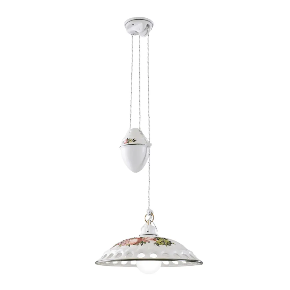 Lampe suspendue haut et bas en céramique faite à la main avec Passanastri - Naples Viadurini