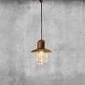 Lampe Suspendue Vintage avec Réflecteur en Laiton – Guinguette Aldo Bernardi
