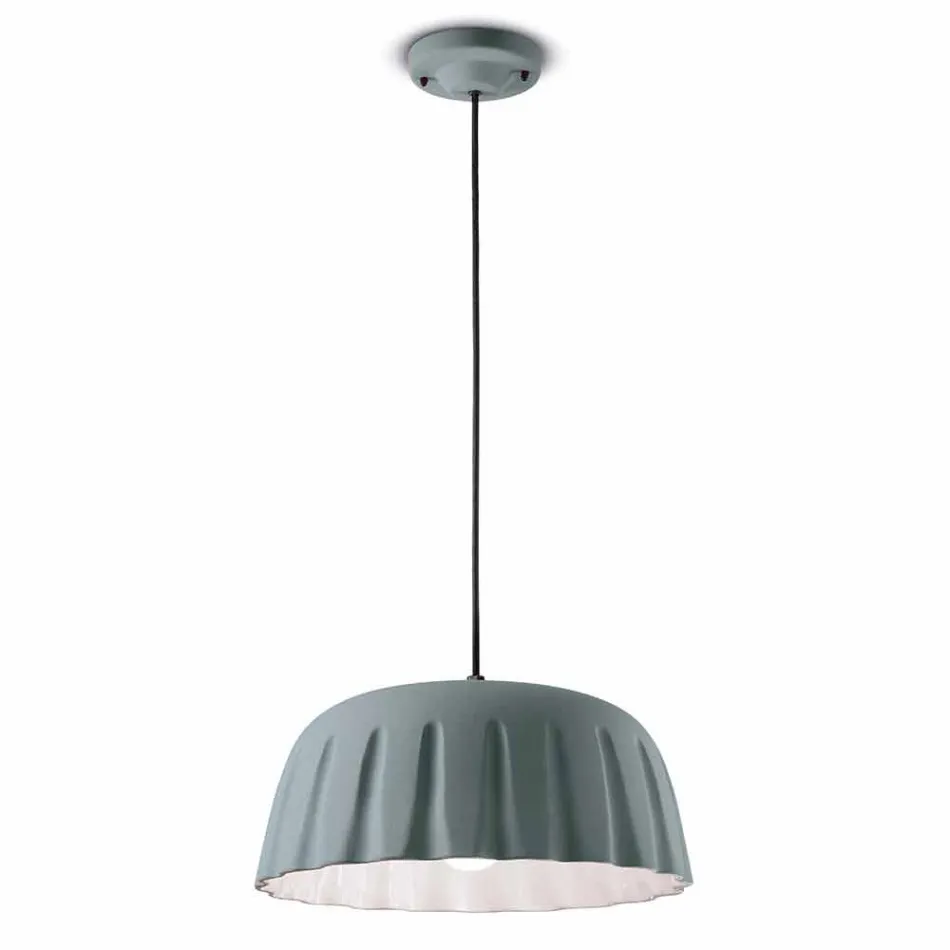 Lampe à Suspension Vintage en Céramique Made in Italy - Ferroluce Madame Grès Viadurini