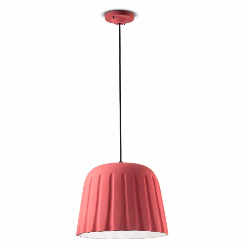 Lampe à Suspension Vintage en Céramique Made in Italy - Ferroluce Madame Grès Viadurini