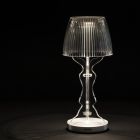 Lampe de Table en Cristal Acrylique Chapeau Prismatique Coloré - Amiglia Viadurini