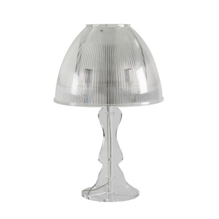 Lampe de table en cristal acrylique transparent Prism Hat - Amiglia Viadurini