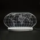 Lampe de Table Led Planisphère en Cristal Acrylique Gravé au Laser - Rihanna Viadurini