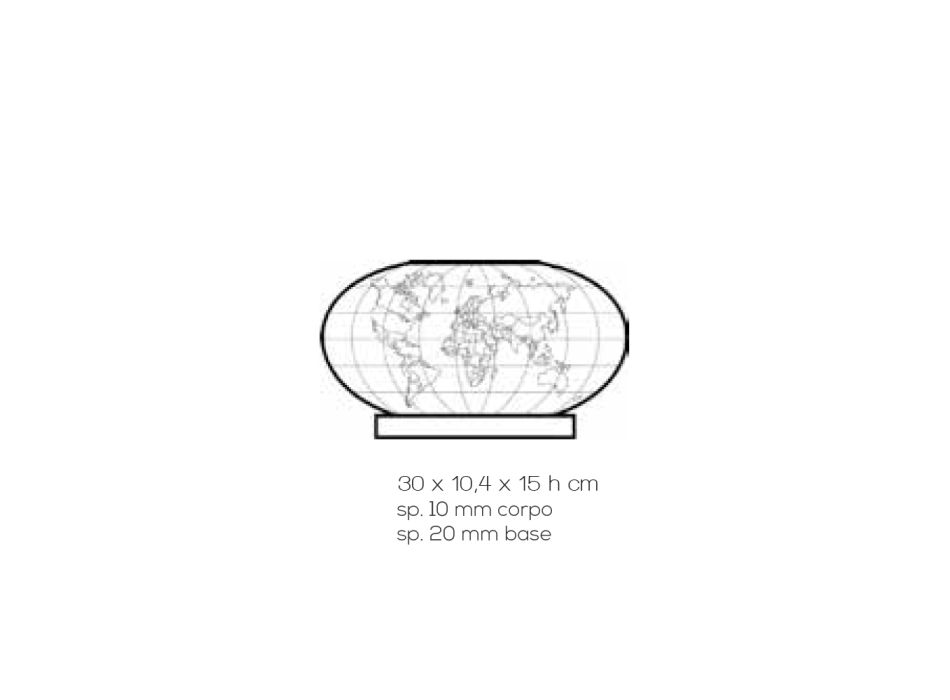 Lampe de Table Led Planisphère en Cristal Acrylique Gravé au Laser - Rihanna Viadurini
