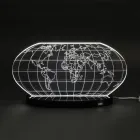 Lampe de Table Led Planisphère en Cristal Acrylique Gravé au Laser - Rihanna Viadurini