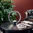 Lampe de table LED moderne en métal avec diffuseur en polymère - Lumina Viadurini