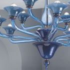 Lustre en verre vénitien 12 lumières Made in Italy - Ismail Viadurini
