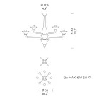 Lustre en verre vénitien 12 lumières Made in Italy - Ismail Viadurini