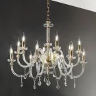 Lustre classique 12 lumières en verre italien fait à la main - Similo Viadurini