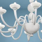 Lustre 12 lumières en verre de Venise et métal Made in Italy - Foscarino Viadurini