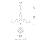 Lustre 12 lumières en verre de Venise et métal Made in Italy - Foscarino Viadurini