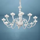 Lustre 12 lumières en verre de Venise et métal Made in Italy - Foscarino Viadurini