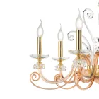 Lustre à 12 lumières en verre soufflé et cristal de luxe classique - Cassea Viadurini