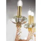 Lustre classique à 24 lumières en verre soufflé et détails faits à la main - Phaedra Viadurini